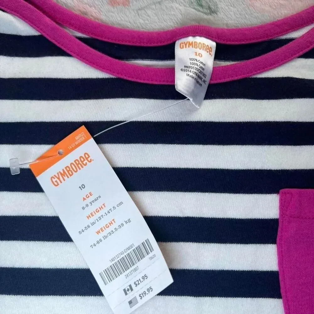 Gymboree Deadstock Striped Shirt 10 - Y2K Kidcore Twee Nautical Coastal Preppy